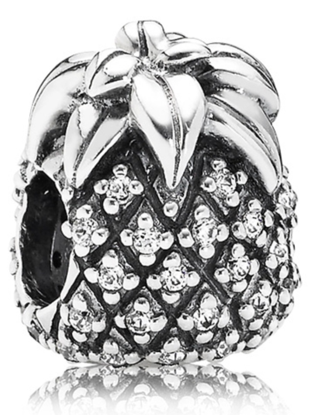 PANDORA Retired Sparkling Pineapple Charm 791293CZ Sterling Silver